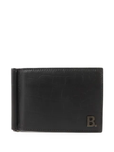 Balenciaga Pre-Owned croc-effect bifold wallet Black 601346