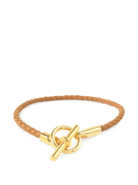 Hermès Pre-Owned Glenan braided leather bracelet Gold NA