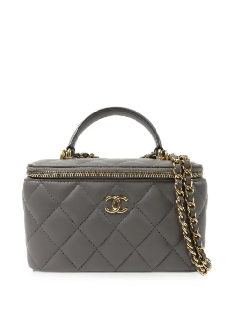 CHANEL Pre-Owned CC quilted vanity bag Grey AP2199