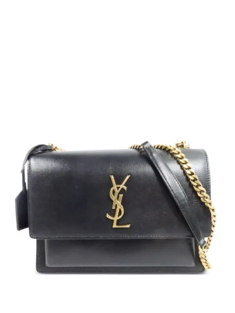 Saint Laurent Pre-Owned medium Sunset chain shoulder bag Black 442906