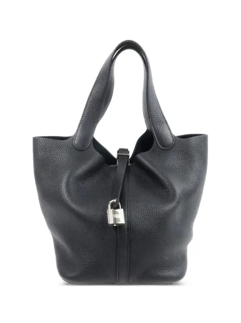 Hermès Pre-Owned MM Picotin bucket bag Black A89PHW