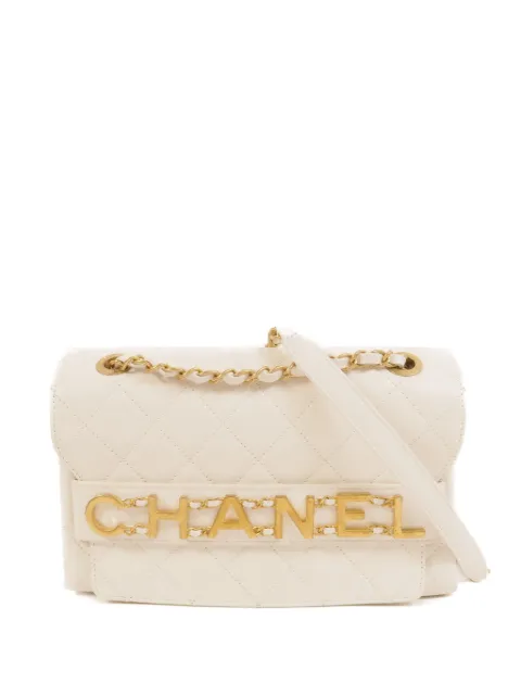 CHANEL Pre-Owned CC quilted leather shoulder bag White AS1491