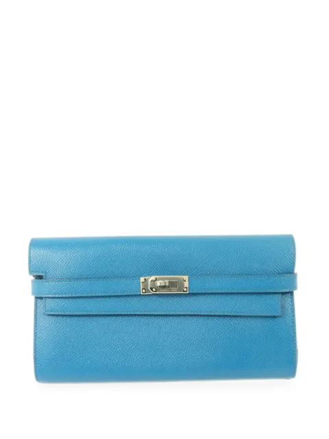 Hermès Pre-Owned 2014 Kelly Epsom wallet Blue R7W