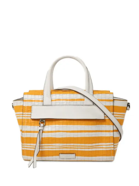 Coach Vintage Bleecker woven striped tote bag Yellow 31001
