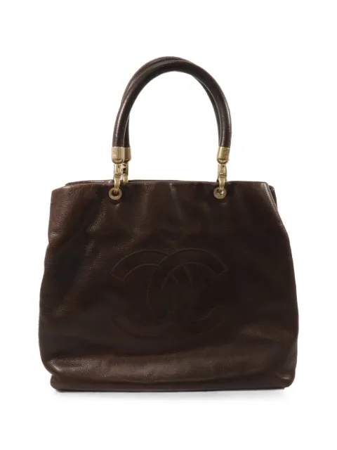 CHANEL Pre-Owned CC-logo tote bag Brown 8362079
