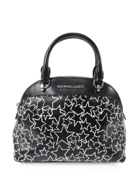 Michael Kors Vintage small Emmy Dome Satchel star-print tote bag Black 35H7SY3S1R