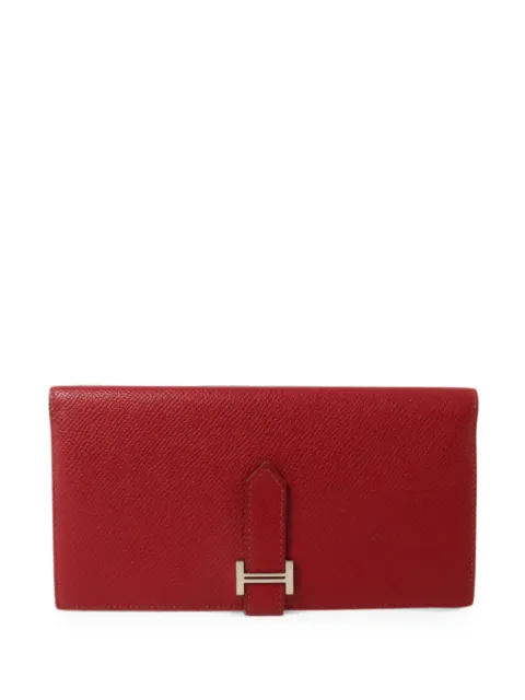 Hermès Pre-Owned Bearn Epsom long wallet Red RK1PHW