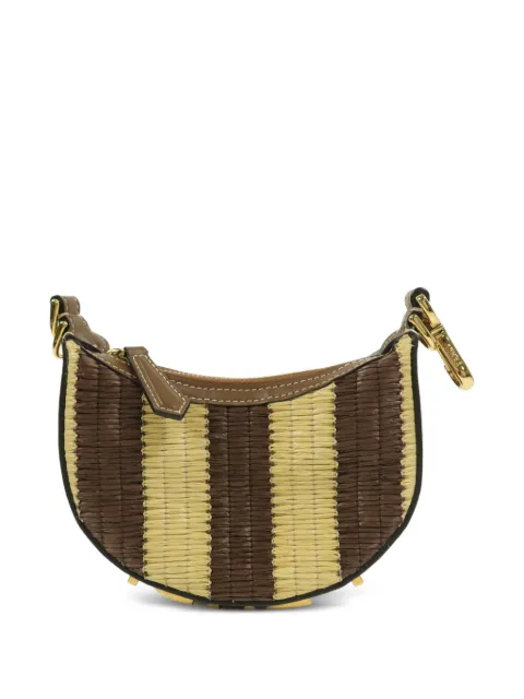 Fendi Pre-Owned Nano Fendigraphy raffia handbag Brown 7AS089