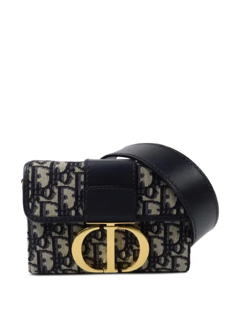 Christian Dior Pre-Owned 30 Montaigne Oblique cross body mini bag Blue 2182300002033