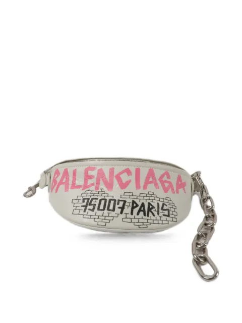 Balenciaga Pre-Owned Souvenir Graffiti belt bag White 565510