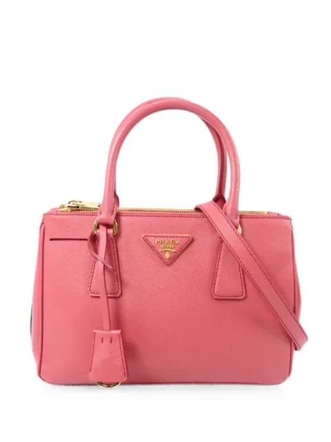 Prada Pre-Owned logo-detail leather two-way handbag Pink BN2316