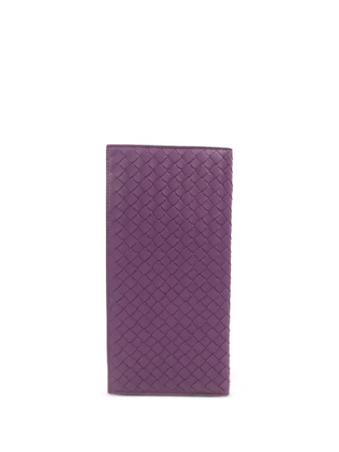 Bottega Veneta Pre-Owned Intrecciato long wallet Purple B05498874D