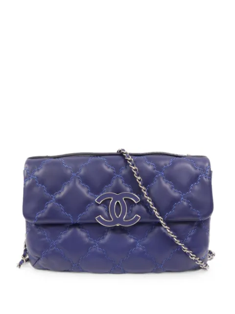 CHANEL Pre-Owned CC turn-lock quilted chain shoulder bag Blue 18031700