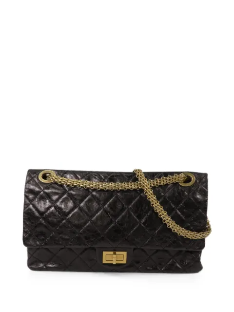 CHANEL Pre-Owned 2.55 XL chain shoulder bag Black 12004159