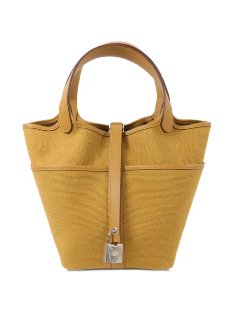 Hermès Pre-Owned 2022 PM Picotin Lock tote bag Yellow U2S