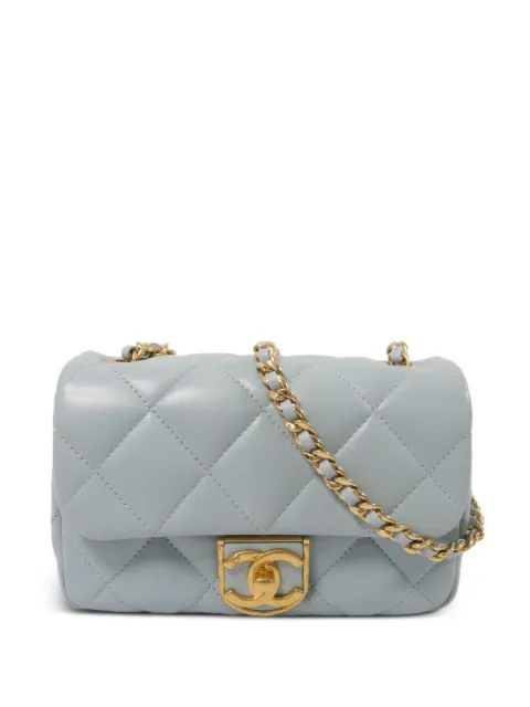 CHANEL Pre-Owned 2022 Mini Flap CC turn-lock shoulder bag Blue AS3474