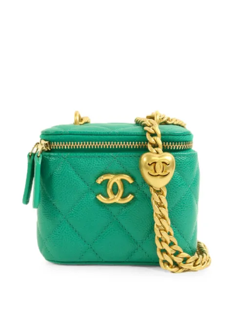 CHANEL Pre-Owned CC vanity case shoulder bag Green AP3203B