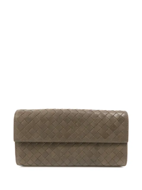 Bottega Veneta Pre-Owned Intrecciato long wallet Grey BO1119559X