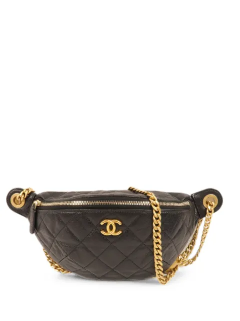 CHANEL Pre-Owned diamond-quilting belt bag Black AP3761