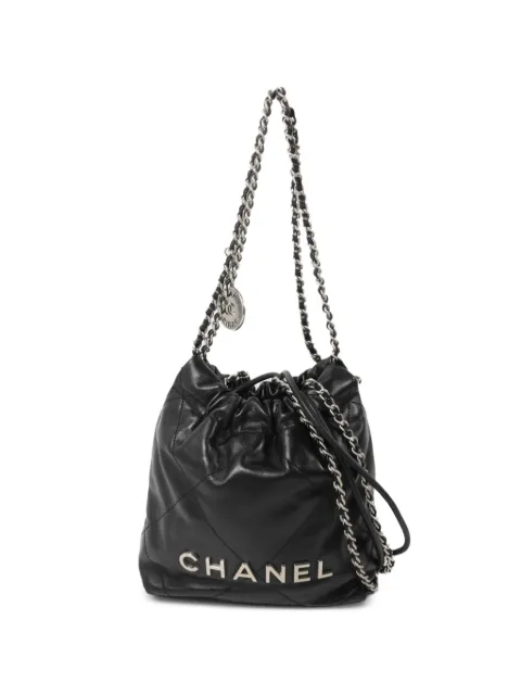CHANEL Pre-Owned mini Chanel 22 shoulder bag Black JTUNC917
