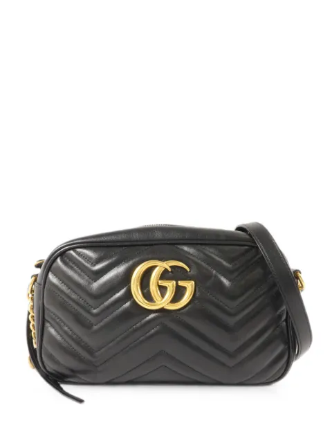 Gucci Pre-Owned GG-plaque cross-body bag Black 447632
