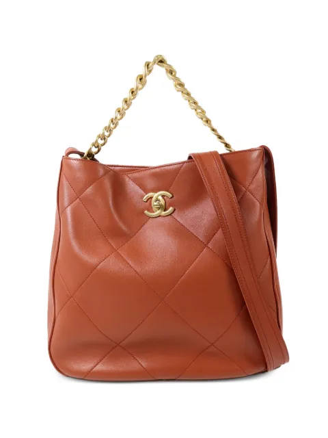 CHANEL Pre-Owned turn-lock-fastening tote bag Orange A5L80TE9