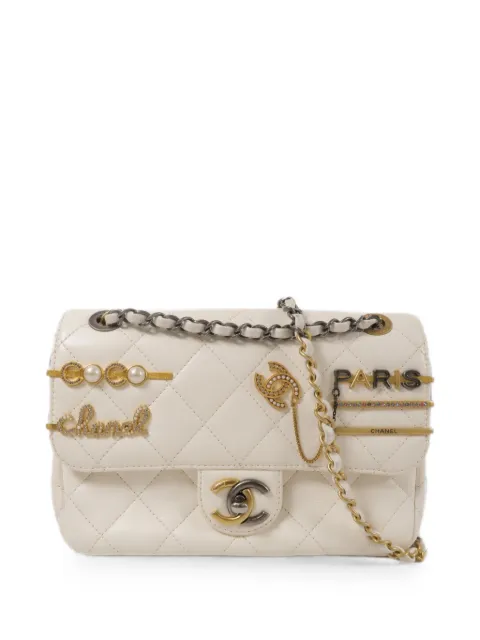 CHANEL Pre-Owned mini Flap shoulder bag Neutrals AS2979