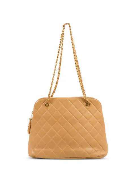 CHANEL Pre-Owned diamond-quilting shoulder bag Neutrals 4153935