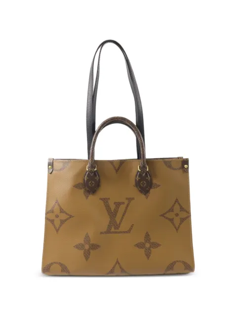 Louis Vuitton Pre-Owned MM On The Go Monogram Giant canvas tote bag Brown M45321