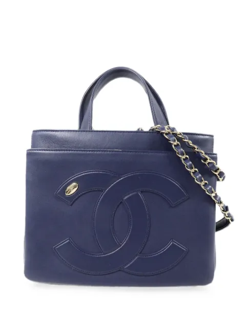 CHANEL Pre-Owned CC two-way tote bag Blue 27421430
