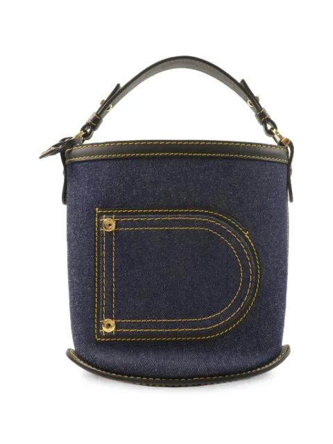 Delvaux Vintage mini Pin denim bucket bag Blue NA