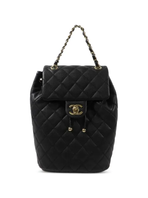 CHANEL Pre-Owned quilted CC turn-lock backpack Black AS4059