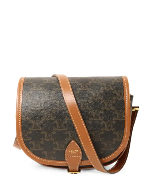 Celine Pre-Owned mini Folco Triomphe messenger bag Brown WDR2292