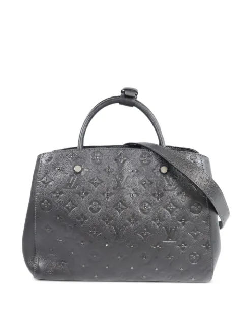 Louis Vuitton Pre-Owned BB Montaigne Monogram Empreinte tote bag Black M50665