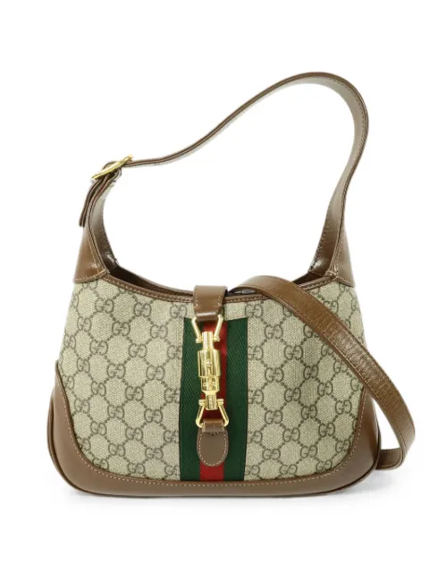 Gucci Pre-Owned small Jackie 1961 GG-Web shoulder bag Neutrals 636706