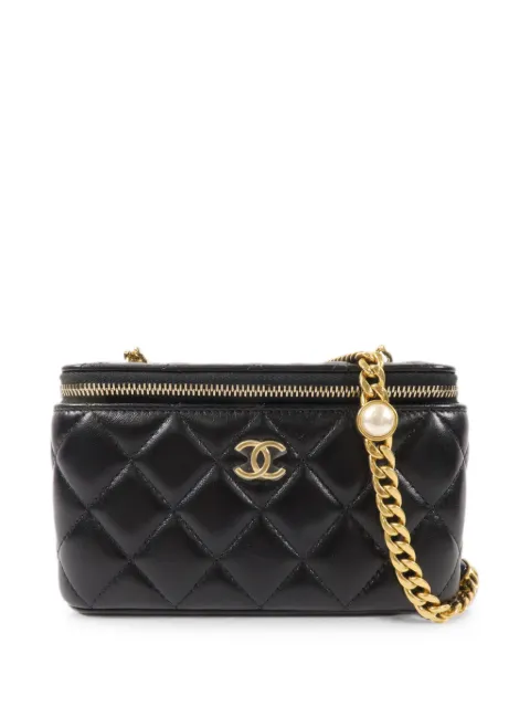 CHANEL Pre-Owned mini Vanity Case CC messenger bag Black AP2937
