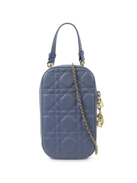 Christian Dior Pre-Owned Lady Dior phone holder bag Blue S08720NMJ90BU