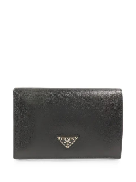 Prada Pre-Owned Saffiano leather long wallet Black M508