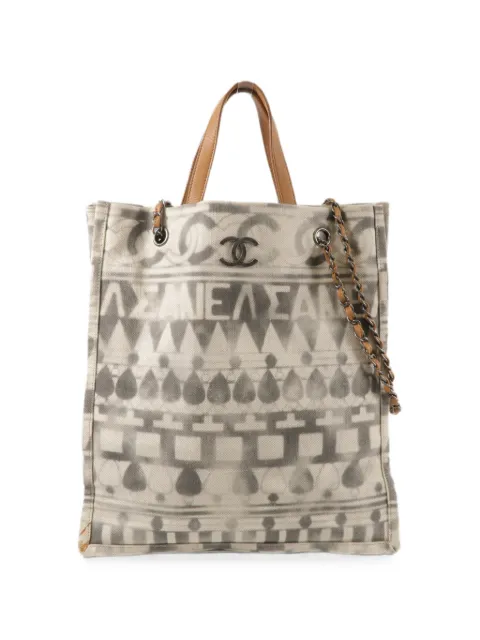 CHANEL Pre-Owned CC Iliad shopping tote bag Neutrals A91746