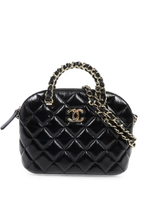 CHANEL Pre-Owned quilted CC shoulder bag Black AS5130