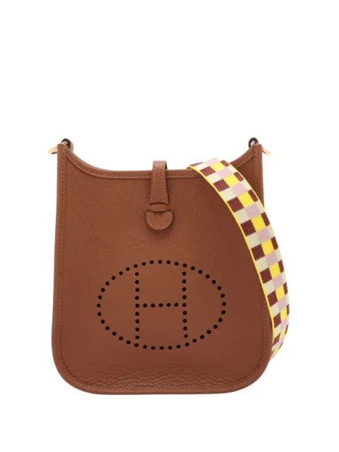 Hermès Pre-Owned 2025 Clemence Maxi Quadrille Evelyne I TPM crossbody bag Brown L92HWXLK5QF6V06T