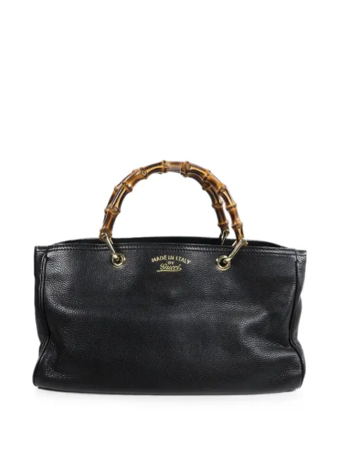 Gucci Pre-Owned Bamboo Shopper handbag Black 323660