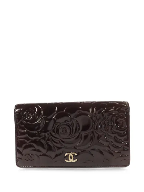 CHANEL Pre-Owned Camellia CC bifold wallet Brown 14779687