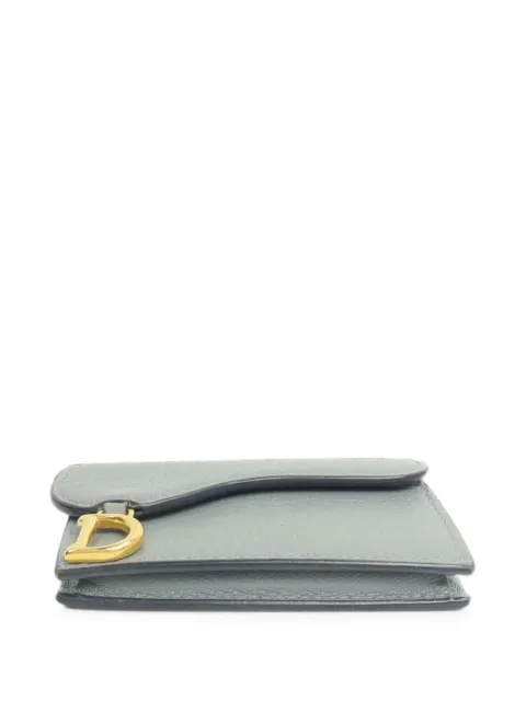 Christian Dior Pre-Owned Saddle Bloom card holder Blue S5611CCEH