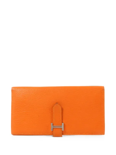 Hermès Pre-Owned 2014 Bearn leather wallet Orange R93