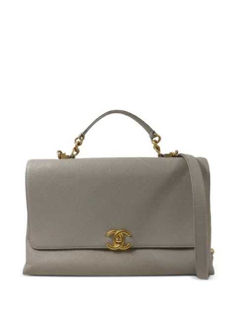CHANEL Pre-Owned CC turn-lock chain shoulder bag Grey AS0305