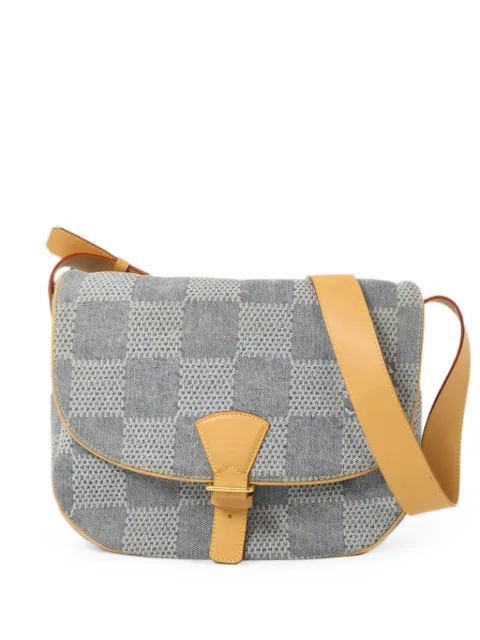 Louis Vuitton Pre-Owned 2024 MM Montsouris Damier Denim messenger bag Blue N40743