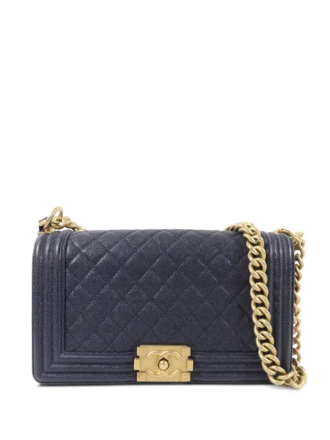 CHANEL Pre-Owned 25 Boy quilted shoulder bag Blue A67086