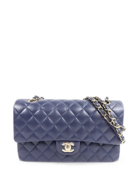 CHANEL Pre-Owned quilted turn-lock shoulder bag Blue A01112