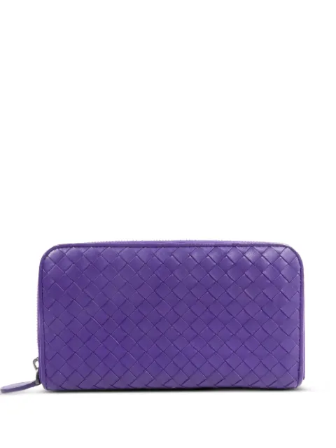 Bottega Veneta Pre-Owned Intrecciato zip-around wallet Purple B00907391I